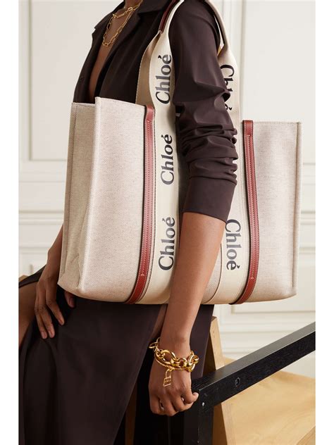 chloe woody tote bags